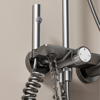 Nowoczesny zestaw Prysznicowy Kolumna Natryskowy Deszczownica, REGULOWANY